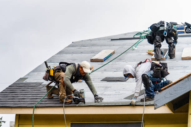 Professional Gutter Installation technician working in Pink Hill, NC